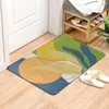 Mattor växtdörrmatta lämnar inomhus mjukt mattan kök badrum icke-halks absorberande golvstil kan anpassas