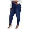 Women's Jeans Femmes taille haute grande taille jean mode Stretch maigre Denim crayon pantalon décontracté femme pantalon XL-4XL livraison directe 230829