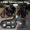 Wayxin R9 Helmet Headsets Motorcycle Intercom 6 Riders Communication Interpone