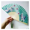 Party Favor 11 Rodzaje Ślub Fan Fan Classical Chinese Wind Hand Japan Silk Dance Cherry Drop dostawa do domu ogród Świąteczny Su Dhua8