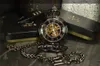 Antika Saatler 1 PCS/Lot Steampunk Hollow 4.5cm El Rüzgar Yarı Mekanik Cep Saati Erkek Kolye Zinciri Düğün İskeleti 230830