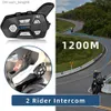 Waexin R5 Hjälm Headset Motorcykel Intercom 2 People 1200m Ride Interphone Universal Paring Waterproof FM Bluetooth 5.0 DSP Q230830