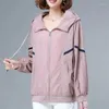 Trench da donna Protezione solare Abbigliamento Estate 2023 Versione coreana allentata del cappotto anti-ultravioletto Hhat Manica lunga Sezione sottile