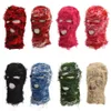 Beanie Crânio Caps 3 Hole Ski Face Máscara Balaclava Inverno Ao Ar Livre Gorros Equitação Capa para Esqui 230829