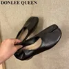 Sukienka buty moda dzielone palce butów butów kobiet poślizgnięcie się na swobodnych mokasynach masywne obcasy British British Oxford Buty miękkie moccasins zapatos de Mujer 230830