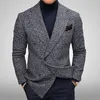 Męskie garnitury Blazers Męski druk Blazer Blazer Fashion Casual Slim Wedding Party Wysokiej jakości garnitury z długimi rękawami kurtka męska ubranie Blazer 230829