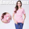 Casual Dresses Summer Striped Maternity Short Sleeved T Shirt Round Neck Cotton Lactation Dress Tee For Women Women's