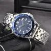 AAA Omeg Luxury Men 2023 Новые мужские часы Высокое качество Лучшие люксовые бренды 44 мм Стальные часы с резиновым ремешком Мужские модные кварцевые часы Бесплатная доставка