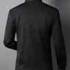 Mens Polos Polo Camiseta Roupas Outono Inverno Casual Bolso Manga Longa Turndown Collar Sólido Negócio Moda Solta Tops 230830