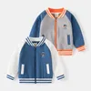 Felpe con cappuccio Felpe 2023 Primavera per bambini Giacca da baseball per ragazzi Cappotto con cerniera Coreano Bambino Autunno Top Capispalla per bambini 230830