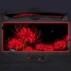 Tapis de souris Repose-poignets Grand tapis de souris de jeu Rgb Led Wisteria Demon Gaming Deskmat Red Spider Lily Desk Mat Death Flower Anime Mousepad R230830