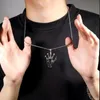 Navel Bell -knappringar Vintage Devil S Handhalsband för män mobbning hänge hiphop tröja tillbehör tröja kedja 230830