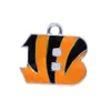 Другие металлические эмалированные оранжево-черные цвета с символом B, подвески для хоккея, спортивные подвески для браслетов, ожерелья, изготовление своими руками