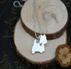 Hanger Kettingen Handgemaakte Boho Chic West Highland White Terrier Ketting Mode Cartoon Hond Sieraden Goud Twee Kleur Plated 12 stks/partij