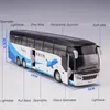 Diecast Model 1 50 SETRA Luxury Bus Toy Car Miniature Pull Back Sound Light Educational Collection Gift For Boy Children 230829