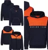 2023 Moto Team Zip Hoodie كبير الأسود البرتقالي Motocross السرعة هوديز دراجة نارية رايدر أزياء قميص العرق الرياضة على الطرق الوعرة على الطرق الوعرة