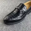 Kleidschuhe Authentische exotische Krokodilhaut Business-Stil Herren-Loafer Echtes Echt-Alligatorleder Männliche Slip-On-Formelle Schuhe