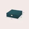 Ny Green Blue Multifunction Velvet Large Jewelry Box For Women Necklace Storage Ring Display Case Flanell Organizer 230814