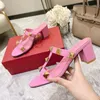 Summer Fashion Women Sandals Designer Crivet Comense High Heels Open Toe Lightweight Sweet Holiday Hot Slippers