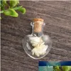 Paketleme şişeleri toptan 50pcs 2.4 x 2cm 5ml kalp şeklindeki mini cam mantar boş örnek küçük kavanozlar şişe depolama şişesi - dhyvf damla