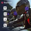 Teleheer T6 Plus Bluetooth 5.1 casque de moto interphone casque 1500M casque interphone communicateur pour 2 coureurs étanche Q230830