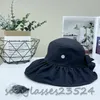 Lu Large Brim Bow Fisherman Hat, damski wizjer, składany kapelusz, designerski kapelusz, lekki i wygodny krem ​​przeciwsłoneczny QD309125