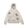 Men's Hoodies Sweatshirts Doodle Angel Devil Vintage washing water make old hoodie 230829