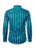 Men's Casual Shirts Loose Fit Striped Shirt - Fashionable And Comfortable For Everyday Wear