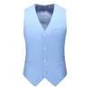 Gilet da uomo Gilet blu royal Gilet da uomo di marca Slim Fit Abito con scollo a V Abito da cerimonia formale da lavoro Chaleco Hombre 6xl 230829