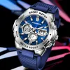 Montres-bracelets LIGE luxe hommes Sport montre militaire étanche numérique alarme chronographe Quartz montres mâle horloge Relogio Masculino 230829