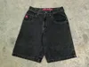 Mens shorts jnco shorts y2k hip hop grafik tryck baggy denim gym shorts män kvinnor sommar harajuku gotiska män basket shorts 230831