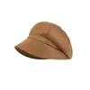 Boinas Chica literaria All-match Color sólido Estilo británico Otoño Invierno Khaki Sombrero coreano Gorro cálido Gamuza Mujeres