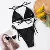 Женские купальники бразильский бикини набор треугольник купающий костюм плавание черное женское погружение в купание бикини сексуально