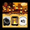 Decorative Figurines 24Pcs Black Electronic Candle Lantern Light Flameless LED Oil Lamp Mini Hanging Christmas Home Deco