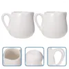 Ensembles de vaisselle 4 pièces cuillère à sauce café lait crémier expresso SS apéritif conteneur de stockage en céramique mini pichet céramique poignée amoureux