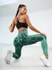 Pantalon actif imprimé léopard séchage rapide course yoga leggings sexy taille haute bout à bout ajustement vêtements d'extérieur longs vêtements de sport pour femmes