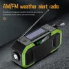 Radio AMFM portable à énergie solaire avec banque d'alimentation Bluetooth 5000 mAh Manivelle LED Boussole d'urgence Camping et randonnée 230830