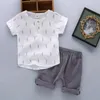 Conjuntos de roupas verão bebê meninos crianças camisetas conjunto nascido infantil esportes 2 peça 0 4y algodão tracksuit curto menino criança 230830