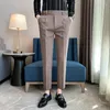 Men's Suits Summer Suit Pants Men Black Khaki Luxury Dress Business Korean Style s Pleated Trousers Social Masculino