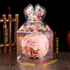 Boîte d'emballage de pommes de veille de Noël Transparent Père Noël Bonhomme de neige Elk Apple Case Enfants Bonbons Paquet Boîtes de Noël Party Decor TH0408