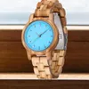 Montres-bracelets simples décontracté dames bois Grain montre mode montres à Quartz montres chronographe en bois poignet pour les femmes goutte