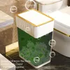 Waste Bins 1215L Nordic Gold Press Trash Can Household with Lid Kitchen Light Luxury Presstype Bathroom Living Room Garbage 230830