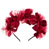 Akcesoria do włosów Balleenshiny Baby Headband dziewczęta Korona Księżniczka Kids Bridal Floral na 0-3 lata dziecięce narzędzia Po