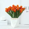 Flores decorativas outono simulação tulipa artificial pogal decoração de casamento artesanato flor falsa sala de estar decoração de casa