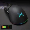Mice Delux M800PRO PAW3370 RGB Optical Wireless Gaming Mouse 19000 DPI Wired Programmable Ergonomic Mice Rechargeable For Windows Mac 230831