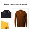 Herren Polos Hochwertiges Herren Poloshirt Top Herbst Einfarbig Umlegekragen Knopf Langarm Slim-Fit T-Shirt M-4XL für Business 230830