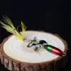 Esche esche 1 pz Rotante Spinner Paillettes Esca da pesca 10g7cm Esca Wobbler con piume Attrezzatura da pesca per spigola trota pesce persico luccio 230830