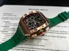 Projektant luksus richaer mileres szwajcarski sport zegarek luksusowy mechaniczny automatyczny RM65-01 Pełna róża szkielet szkieletowy automatyczny uzwoje