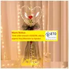 Decorazione del partito Led Bobo Palloncino Lampeggiante Luce a forma di cuore Fiore rosa Palla Trasparente Regalo di San Valentino Consegna a goccia Dhcbj LL