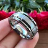 Anneaux de mariage 8MM Hommes Femmes Cool Bande De Mariage Bague En Carbure De Tungstène Multi Grooves Finition Petit Ami Mari Surprice Cadeau Bijoux 230831